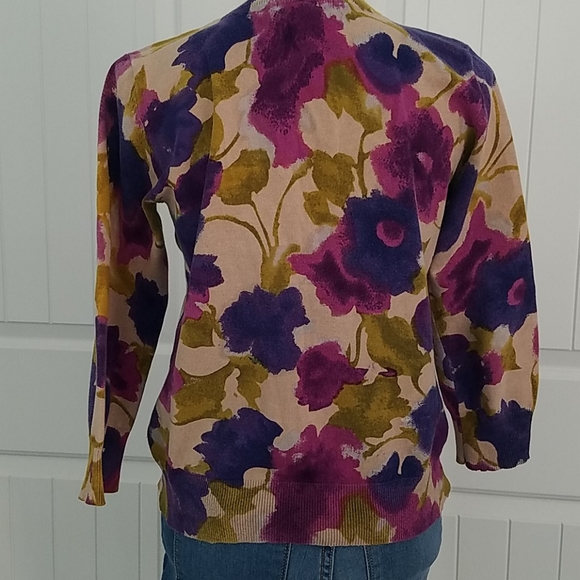 Colorful Floral Cardigan Med - Picture 6 of 13